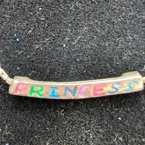 Silver Tone Princess Necklace 15 inch